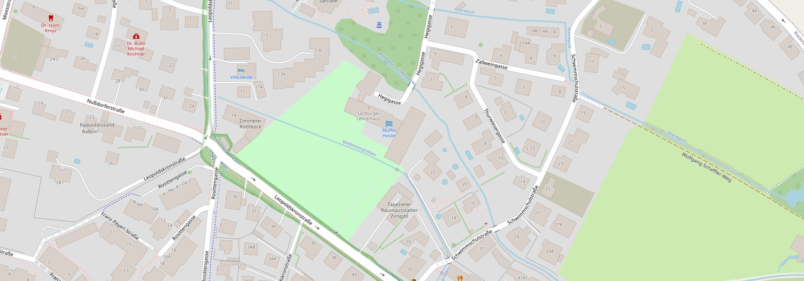 Karte: CLV Salzburg, Hegigasse 9, 5020 Salzburg